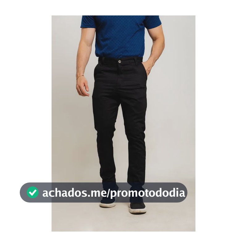 Calças Masculina Sarja Premium Bolso Embutido Sport Fino