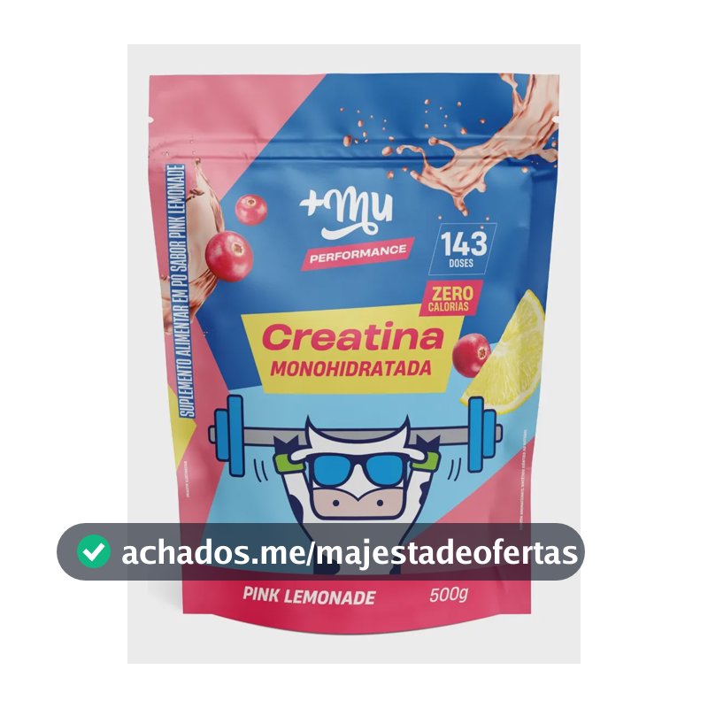 Creatina +Mu em pó sabor Limonada rosa x 500g
