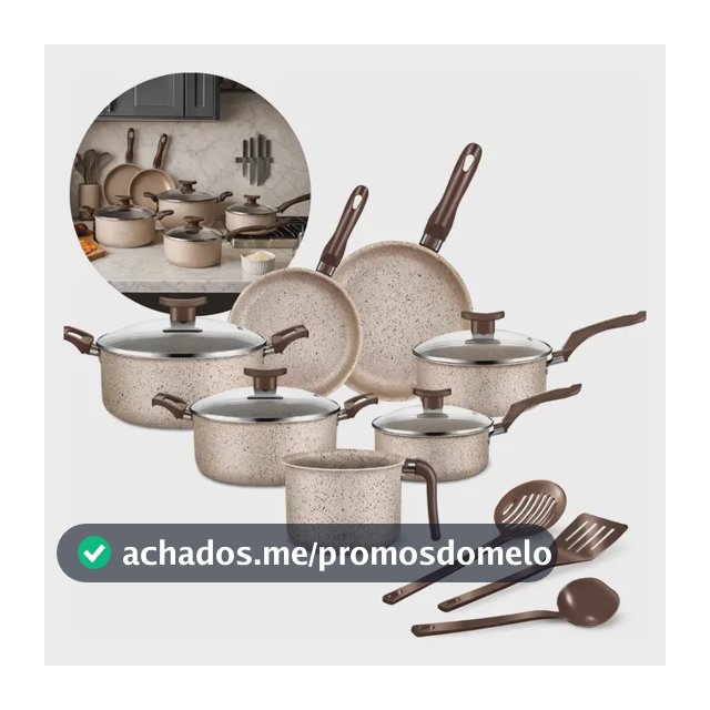 Conjunto de panelas antiaderente 10 peças Coffee cappuccino Imperial