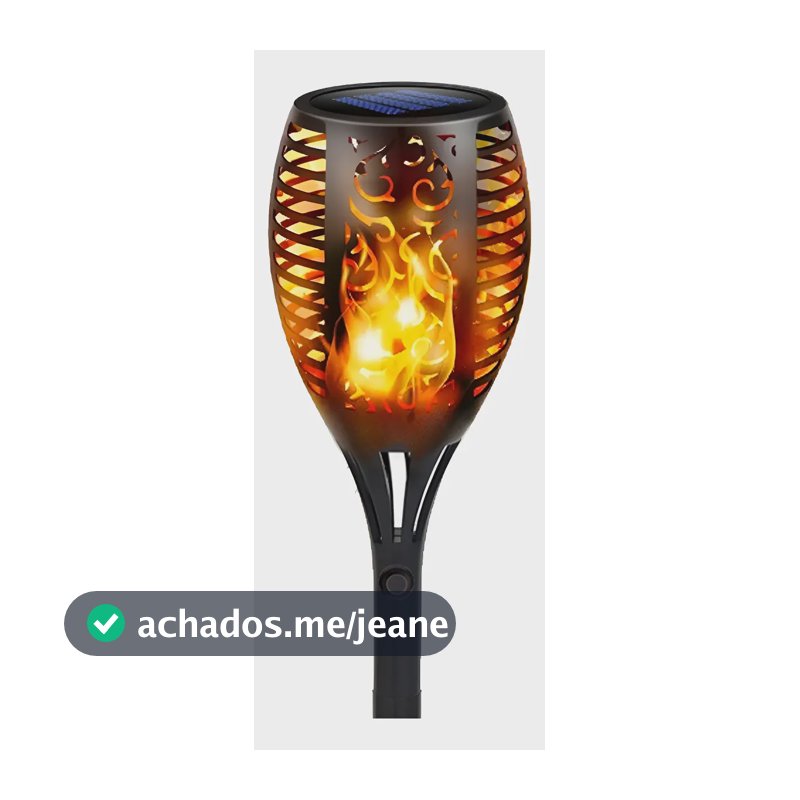 Luminária Solar Tocha Zon LED 33 Luz Amarela para Jardim Externa IP44