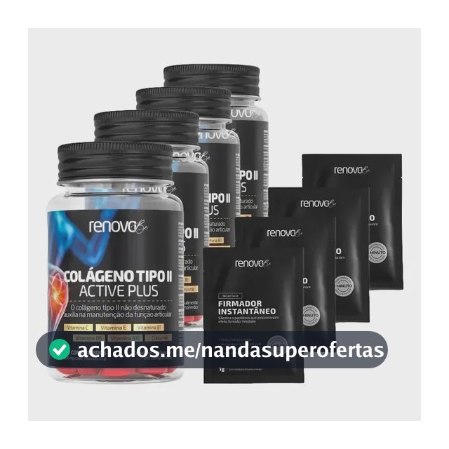 Kit 4x Colágeno Tipo 2 Renova Be Vitaminas B1 B6 B12 Vit C E