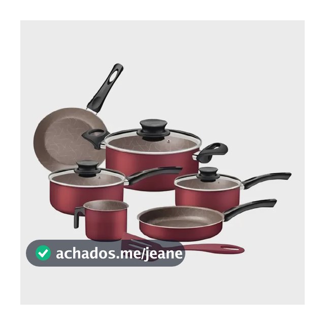 Jogo De Panelas Tramontina Paris Antiaderente 7 Peças Vermelho