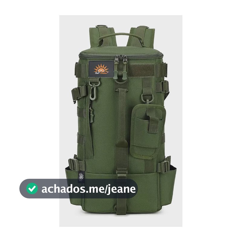 Mochila Tática Militar Reforçada Viagem Camping Pesca 18 Litros Cor Verde