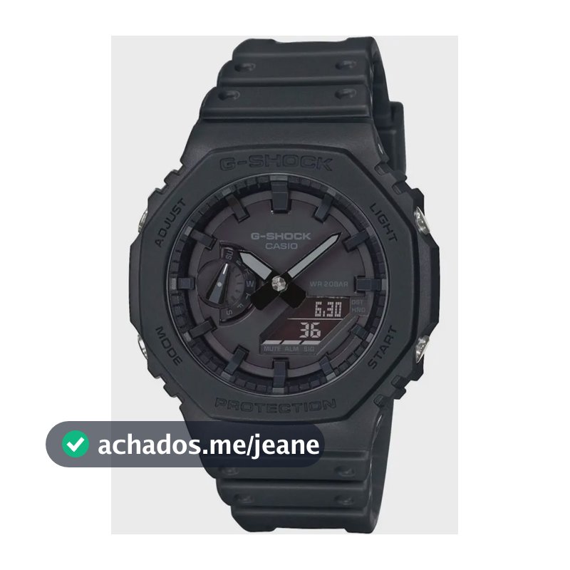 Relógio Casio G-shock Masculino Carbon Ga-2100-1a1dr Preto Preto