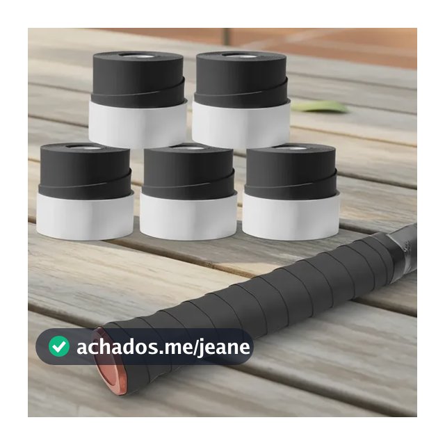 Kit 5 Un Overgrip Raquete Tênis Beach Furado Antiderrapante