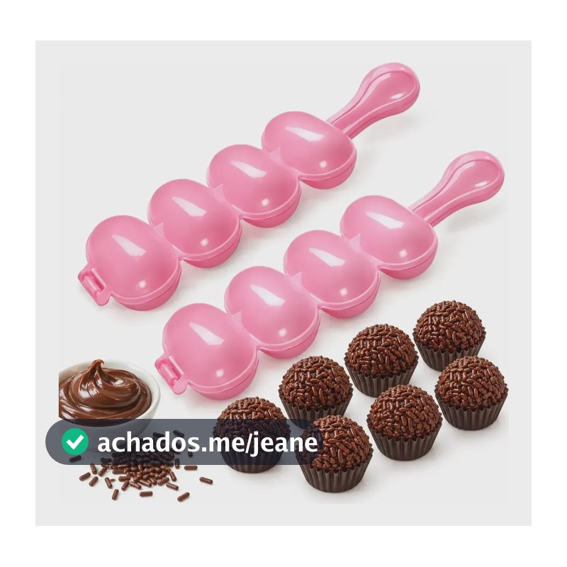 Kit 2 Boleadores Enrolador De Brigadeiro 4 Cavidade 15g Cores Sortidas