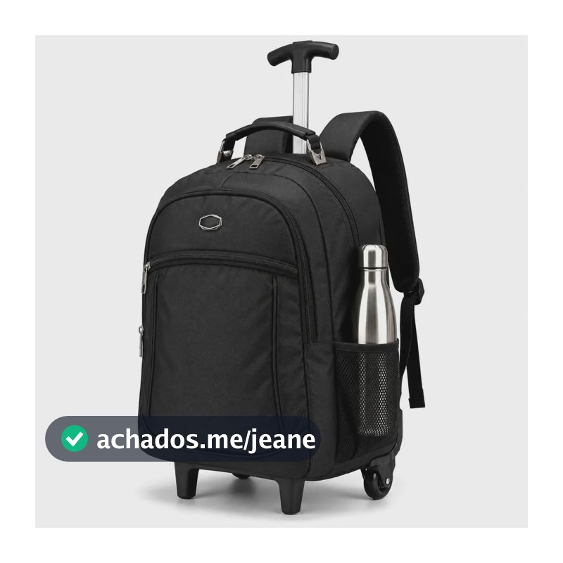 Mochila Rodinha Web Bolsas Masculina Reforçada Trabalho