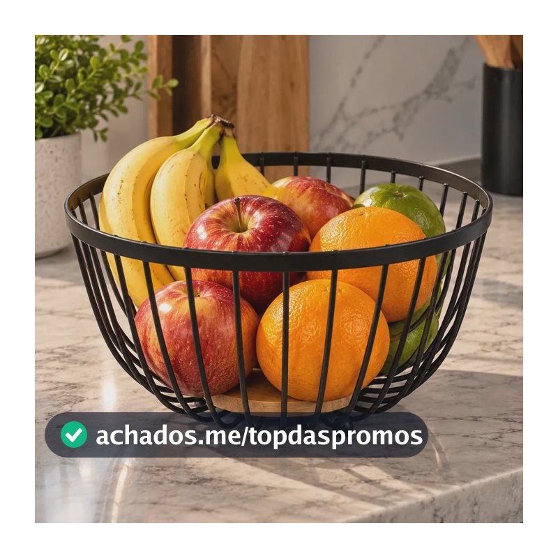 Fruteira Mesa Metal Aramado Listrado Preta Organizadores De Frutas Armário Cozinha Moderno Alimentos Conservar Decoração Versátil Redonda Para Pães Bambu Mesa Posta Multiuso Suporte Rústica Geométrica