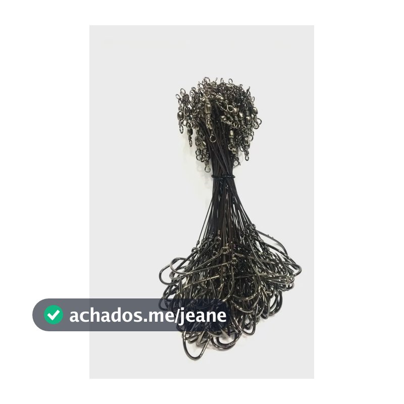 Anzol Encastoado Flexivel 6/0 4330 Black 15 Pcs Cabo Torcido