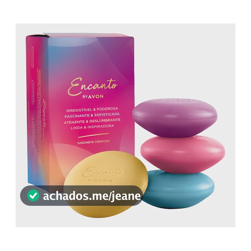 Sabonete Barra Avon Encanto Kit 4un 80g