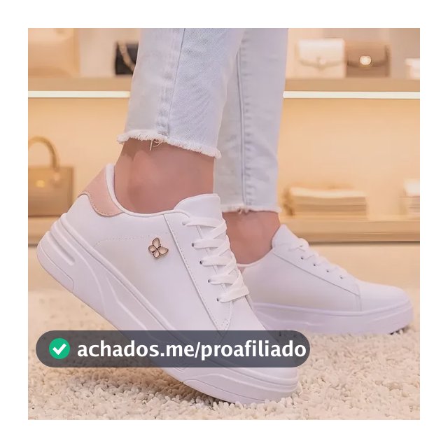 Tênis Feminino Casual Sapatênis Branco Confortavel Star Leve