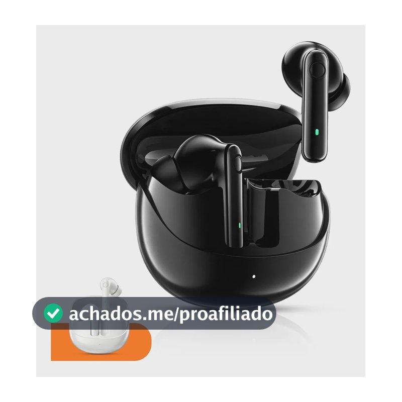 Fone de Ouvido Sem Fio Bluetooth 5.4 IPX5 Tws Anc In-ear Bateria De 20 Horas De Duração 50h Em Standby Cor Preto Inova