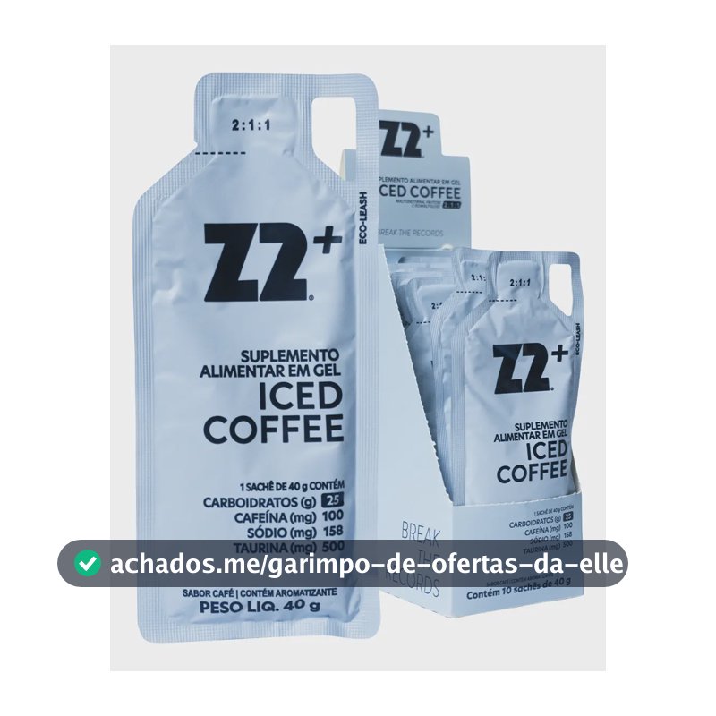 Suplemento em gel Z2 Performance Energy + Iced Coffee Carboidratos sabor Café gelado x 40g 10 un