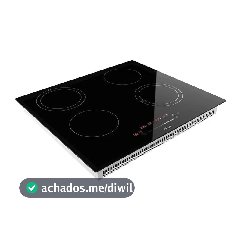Cooktop Indução 4 Bocas Touchscreen Vidro Preto Oster