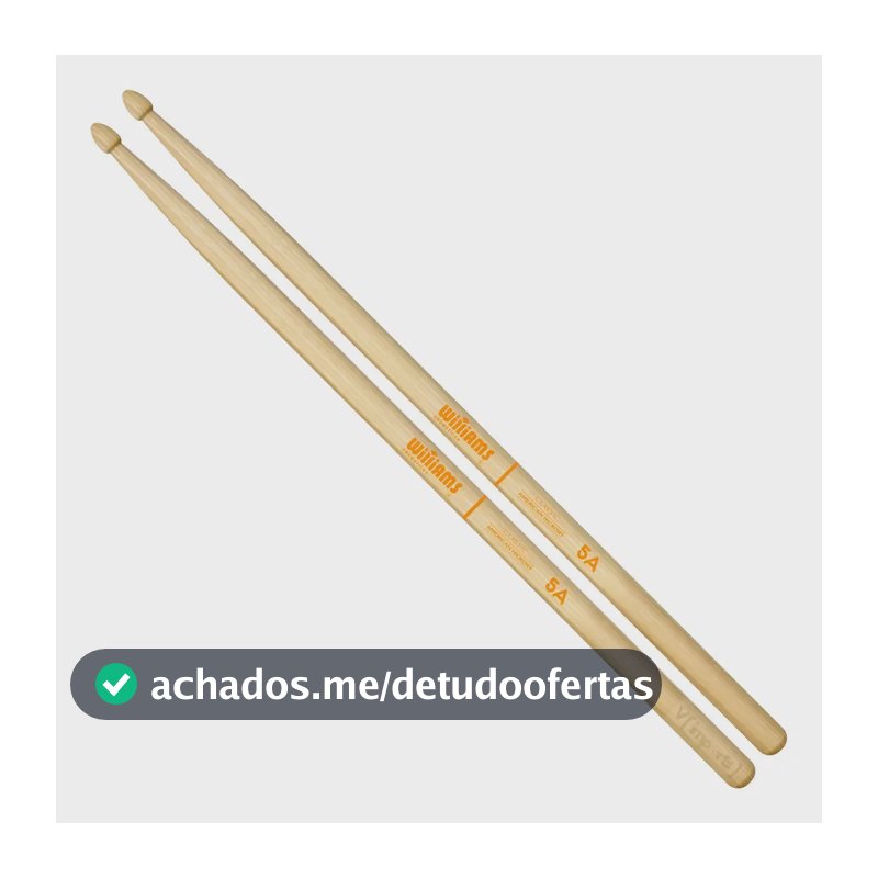 Baqueta Williams American Hickory (par) Cor Nude Tamanho 5A