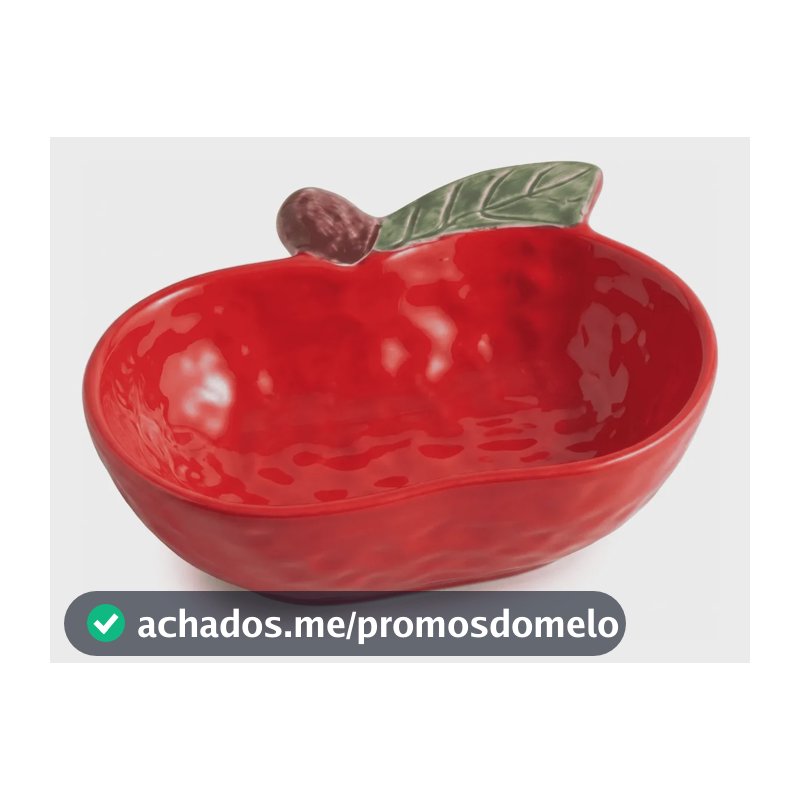Prato Em Formato De Fruta De Porcelana 13cm Maçã
