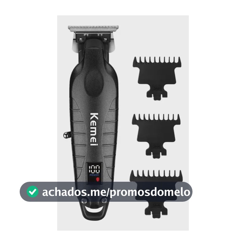 Máquina De Acabamento Sem Fio Kemei Km-2293 Precisão Laminas Preto 127/220v