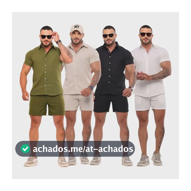 Conjunto Masculino Linho Camisa Shorts Mauricinho Com Bolso