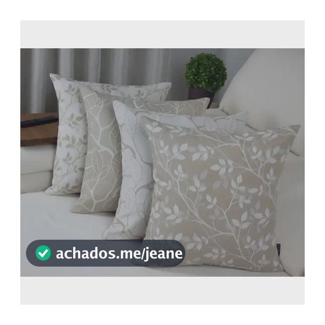 Kit 4 Capas Almofada Jacquard Full Risco + Espiral