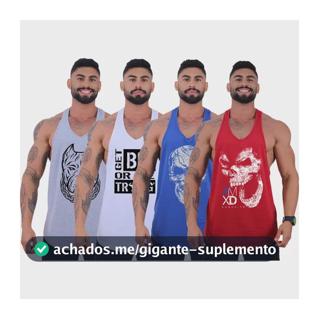 Kit 4 Regatas Longline Super Cavada Masculina Mxd Conceito