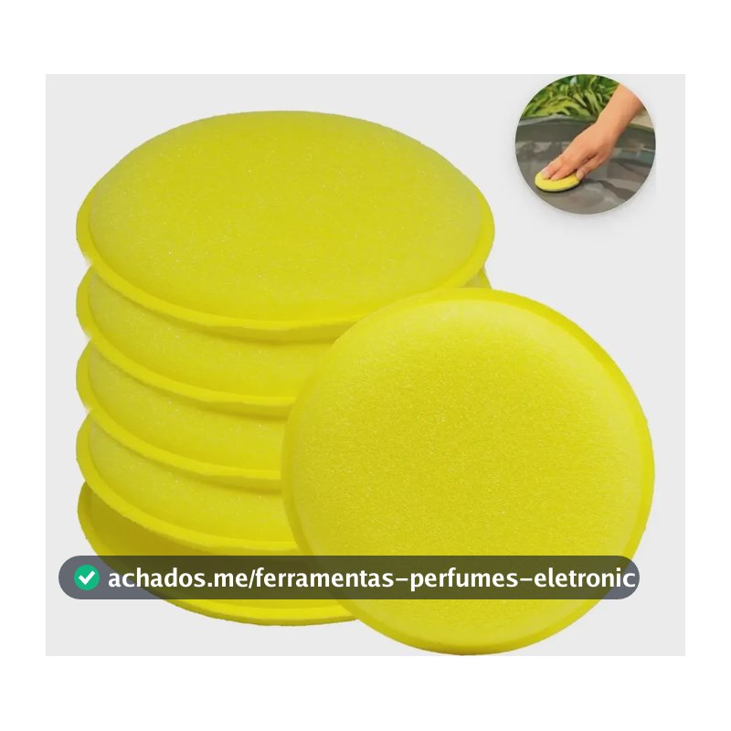 Esponja Espuma Aplicadora De Cera Automotiva C/4 Unidades