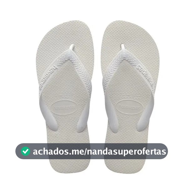 Chinelo Unissex Top Havaianas Liso Branco