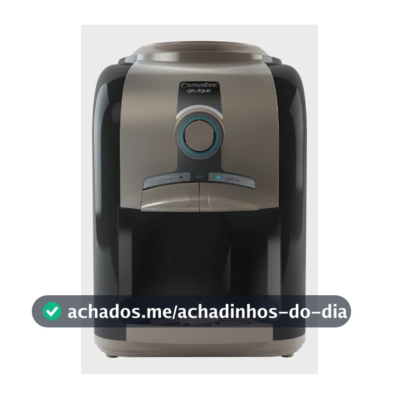Bebedouro De Mesa Esmaltec Gelágua 220v Preto C/ Compressor Preto 220v