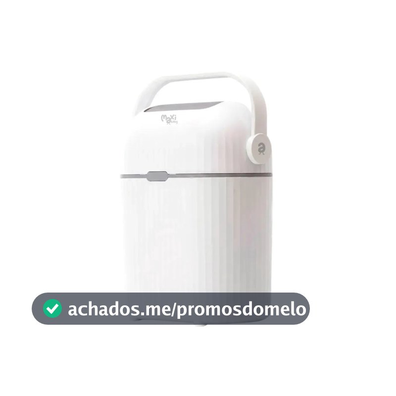 Lixeira Mágica Antiodor Descarte De Fraldas Tampa Giratória Capacidade 9L Freshcan Maxi Baby