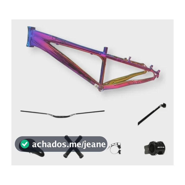 Quadro Gta Aro 26 Freeride Alumínio + Kit Grau Mtb Completo Camaleão 13