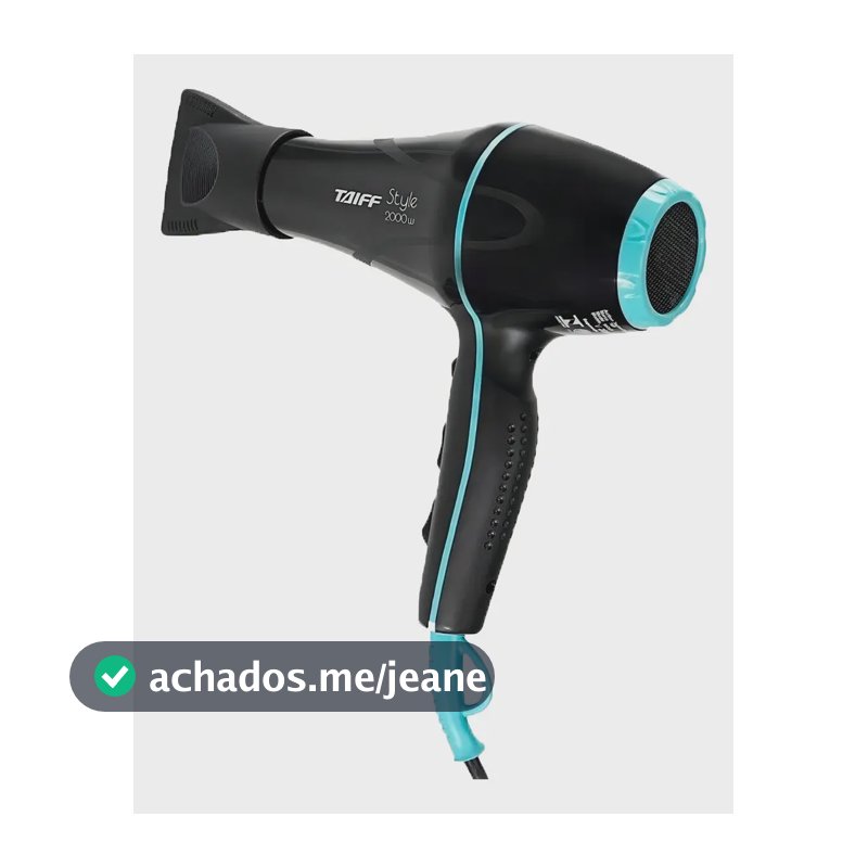 Secador De Cabelo Stylle Profissional Motor Ac 2000w Taiff Preto