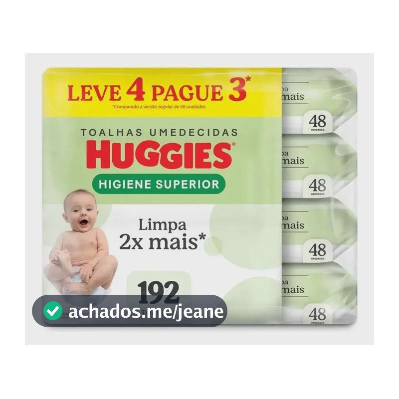 Pack Toalha Umedecida Disney Baby Huggies Max Clean Pacote 4 Unidades Leve Mais Pague Menos