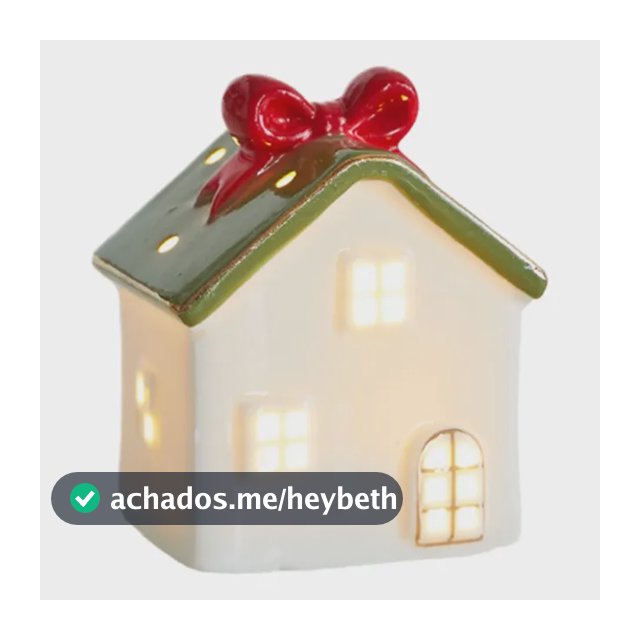 Enfeite De Mesa De Cerâmica Iluminado Para Natal A C
