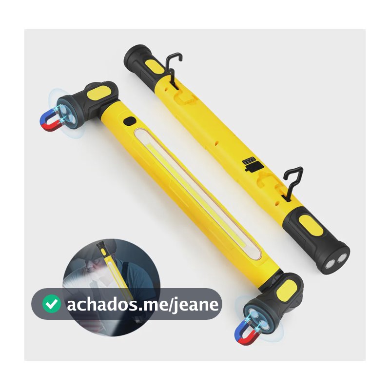 Lanterna De Capo Magnética Led Carro Recarregável Amarelo Amarelo