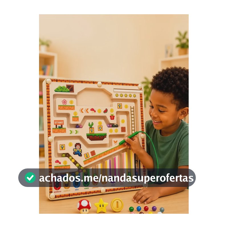 Brinquedo Magnético Labirinto Educativo Infantil Montessori Única