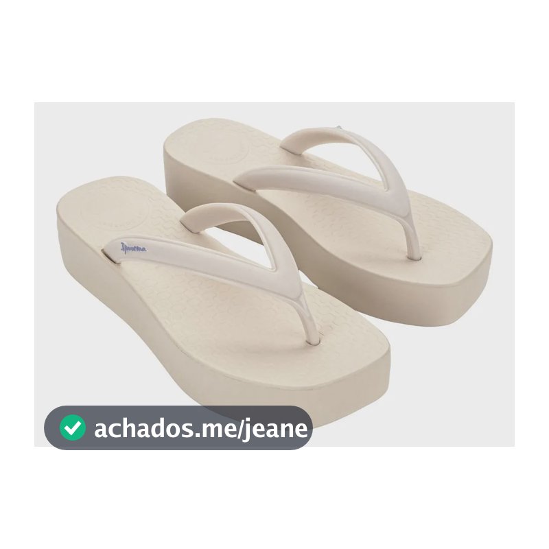 Chinelo Pluma Up Ipanema Feminino 27516 Bege/bege/azul Liso 36
