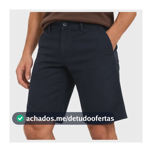 Bermuda Masculina Em Sarja Hering Básica Chino Bolso Faca