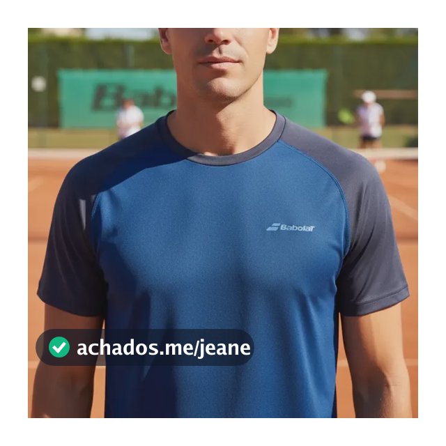 Camiseta Babolat Play Crew Neck Tee Men Azul