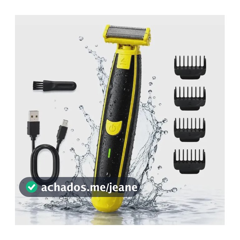 Aparador De Pelos Elétrico Prova D'água Barbear E Depilar Portátil Recarregável