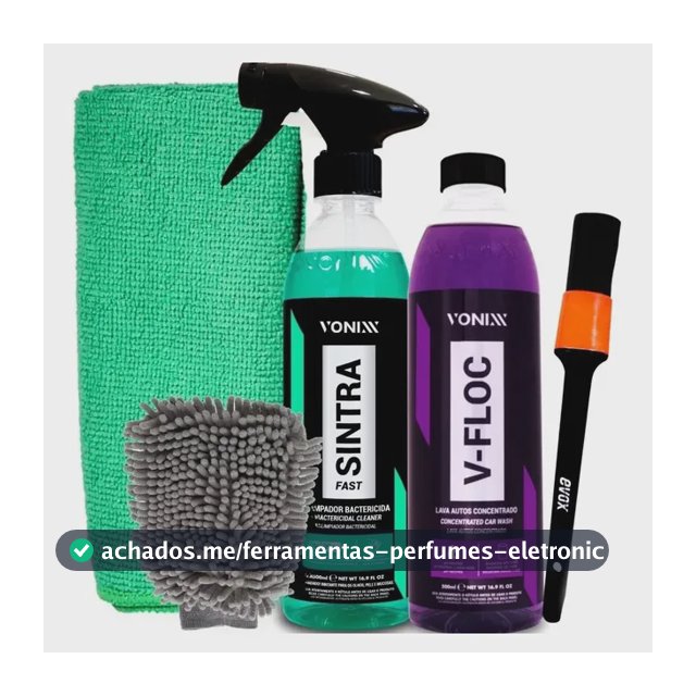 Kit Lavagem Automotiva Vonixx V-FLOC Sintra Luva Microfibra