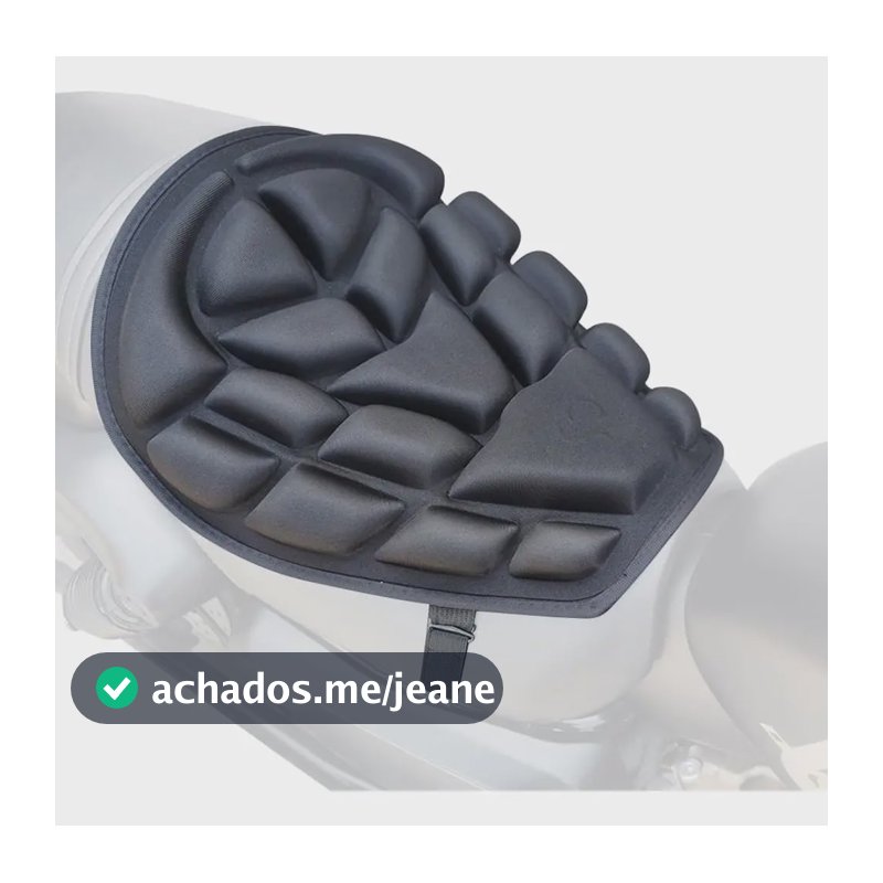 Almofada De Moto Assento Absorção De Choque 3d E Respirável Preto