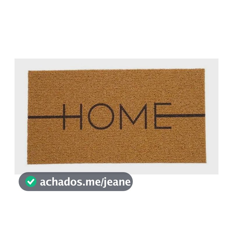 Tapete Porta Entrada Casa Capacho Vinil Home Bege 40x60cm 40 M 60 M