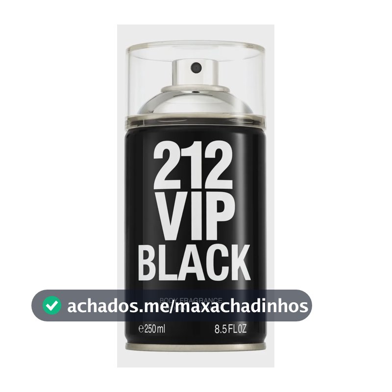 Carolina Herrera 212 Vip Men Black - Body Spray 250ml Blz Única