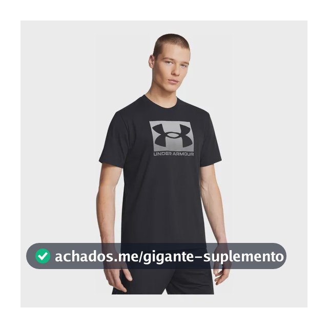 Camiseta Masculino Boxed Sports Under Armour Bkpgry Logo Under Armour M Liso