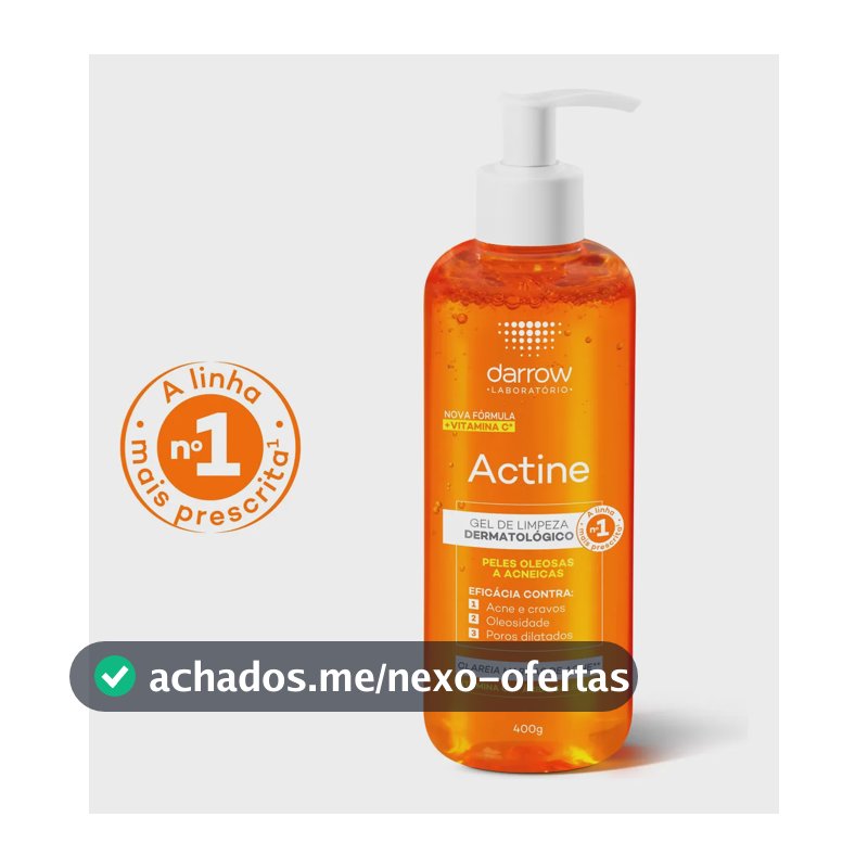 Gel de Limpeza Facial Darrow Actine Pele Oleosa e Acneica 400g