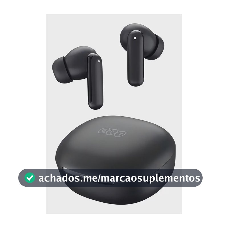 Fones de ouvido QCY N30, ANC Adaptativo de até 45dB, Bluetooth 5.4, Conexão dupla simultânea, IPX4, Cor Preto