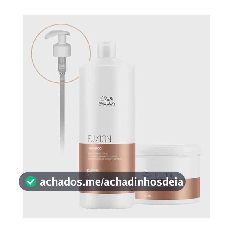 Kit Wella Professionals Fusion Shampoo Máscara Válvula Pump