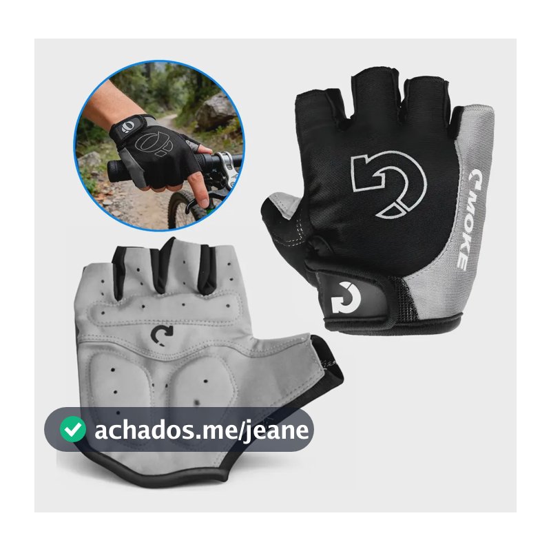 Luva Ciclismo Academia Acolchoada Respirável Antiderrapante Preto M