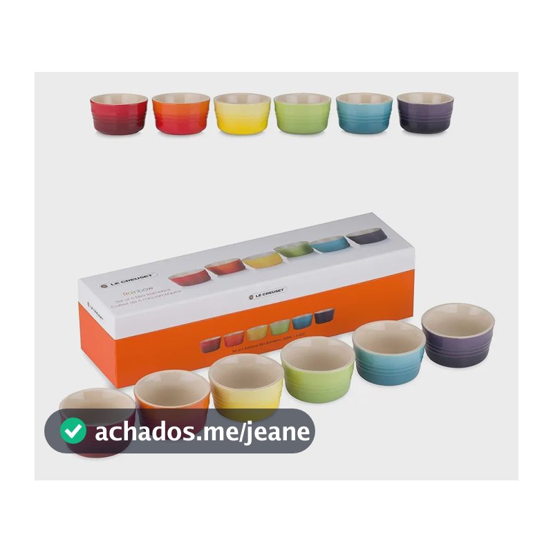 Conjunto 6 Mini Ramekin Gift Collection 100 Ml Le Creuset Em Cerâmica Colorido
