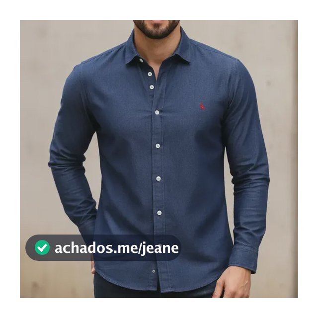 Camisa Reserva Jeans Easy Oxford Blue Denim Azul