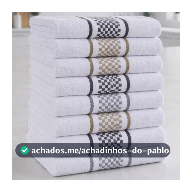 Kit 10 Panos De Prato Felpudo Atoalhado Premium Luxo 40x60 Multicolorido Quadriculado